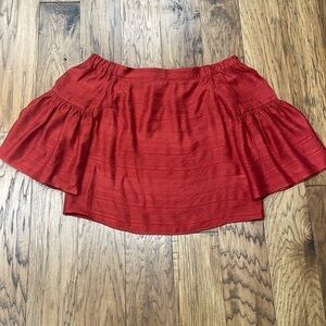 1.State Nordstrom NWOT size S red  off shoulder flare sleeve top blouse